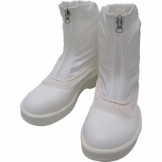 【PA9875-W-23.0】静電安全靴セミロングブーツ ホワイト 23.0cm