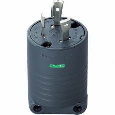 【MH7153B】接地2P30A引掛プラグ(L5-30)30A.125V(黒)