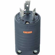 【MH7172B】接地2P20A引掛プラグ(L6-20)20A.250V(黒)
