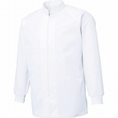 【FX70650R-L-C11】超清涼 男女共用混入だいきらい長袖コート L ホワイト