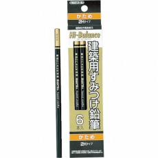 【KNE6-2H】建築用すみつけ鉛筆 かため(2H)6本入