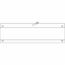 【140201】差し込み式腕章(ビニール製) 白 90×360mm 軟質エンビ