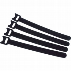 【MKSW-1915-BK】マジックバンド 耐候性 ストラップ 15cm 黒 (4本入)