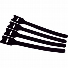【MKSW-2520-BK】マジックバンド 耐候性 ストラップ 20cm 黒 (4本入)