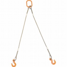 【GRE-2P-6S1.5】2本吊りWスリング フック付き 6mmX1.5m