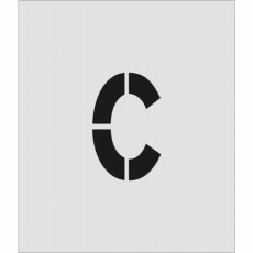 【AST-C15095】ステンシル C 文字サイズ150×95mm