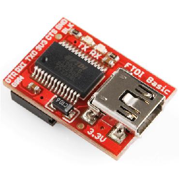【DEV-09873】FTDI Basic Breakout-3.3V USB-シリアルアダプター
