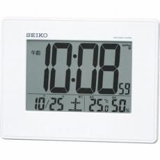 【SQ770W】温湿度計付き掛置兼用電波時計