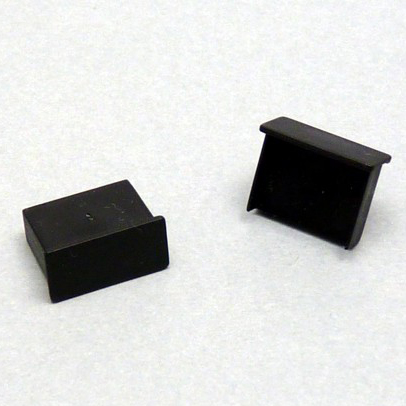【USBCAPK-B0-6】コネクター保護キャップUSB-Aタイプ用(つまみなし)黒