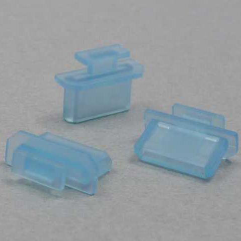 【HDMIMNCK-BL1-6】コネクタ保護キャップ Mini HDMI機器用 半透明薄水色