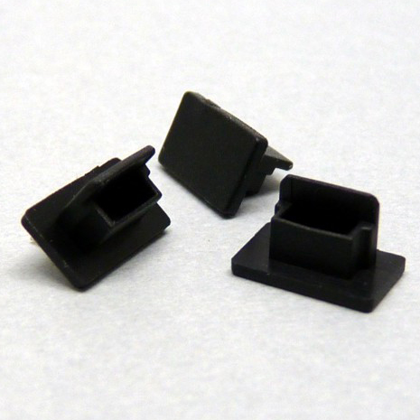 【USBMBCAPK-B0-6】コネクター保護キャップ USBMini-B用(つまみなし)黒