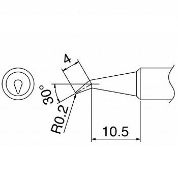 【T18-BR02】こて先 0.2BR型 FX-8801/FX-600用