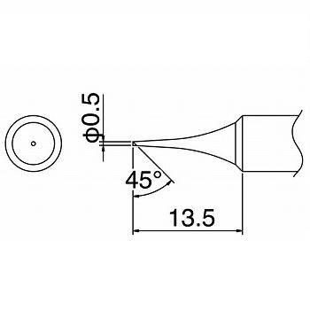 【T18-C05】こて先 0.5C型 FX-8801/FX-8802/FX-600用