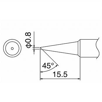 【T18-C08】【在庫処分セール】こて先 0.8C型 FX-8801/FX-8803/FX-600用