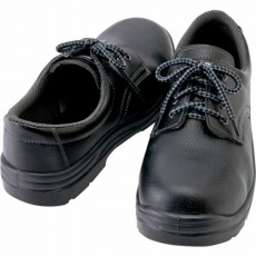 【AZ59811-010-22.0】セーフティシューズ 短靴ヒモタイプ ブラック 22.0cm