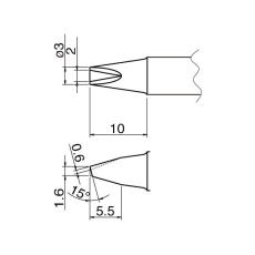 【T20-1610】こて先 溝付き