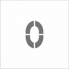 【ASTM010065】ステンシル マグネット 0 文字サイズ100×65mm