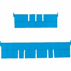 【F-5SY】F型コンテナ F-5用短手用仕切板 黄