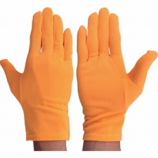 【8010-1-C5-SS】カラーナイロン手袋 オレンジ SS (10双入)