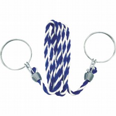【TCC-32】コーン用ロープ 標識 青×白 12mmX2m