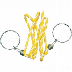 【TCC-34】コーン用ロープ 標識 黄×白 12mmX2m