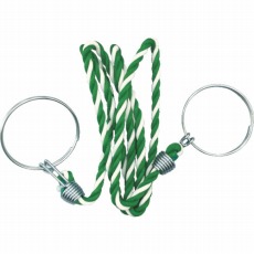 【TCC-35】コーン用ロープ 標識 緑×白 12mmX2m
