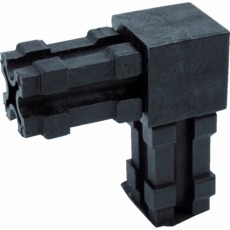 【AFB-2W-H】25mmアルミフレーム用ジョイント 2方向 穴付き