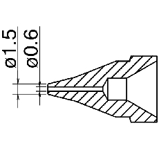 【N61-01】ノズル 0.6mm SS型 FR-4101/FR-301用