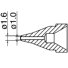【N61-03】ノズル 1.0mm SS型 FR-4101/FR-301用