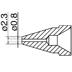 【N61-07】ノズル 0.8mm FR-4101/FR-301用