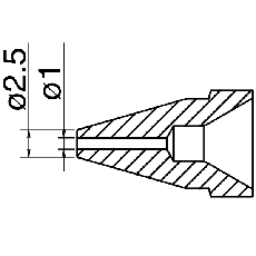 【N61-08】ノズル 1.0mm FR-4101/FR-301用