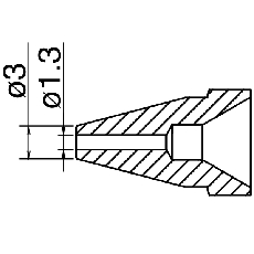 【N61-09】ノズル 1.3mm FR-4101/FR-301用