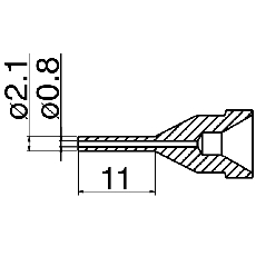 【N61-11】ノズル 0.8mm ロング型 FR-4101/FR-301用