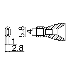 【N61-16】ノズル 4×1mm FR-4101/FR-301用