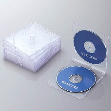 【CCD-JSCSW10CR】CD/DVDスリムプラケース/2枚収納/10パック/クリア