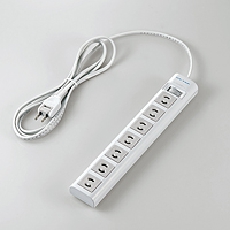 【T-Y3A-2720WH】抜け止めマグネット雷タップ 2P・2m