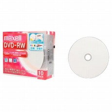 【DW120WPA.10S】録画用DVD-RW(1〜2倍速対応)ひろびろホワイトレーベル 10枚パック