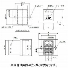 【P18B-F36TK-GFAR】JFAコネクタJ300シリーズ コモンタブハウジングアッセンブリ パネル直付けタイプ 18極 224個入り