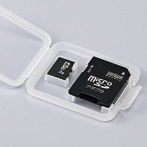 【FCMMC10MIC】メモリーカードクリアケース(microSD用)
