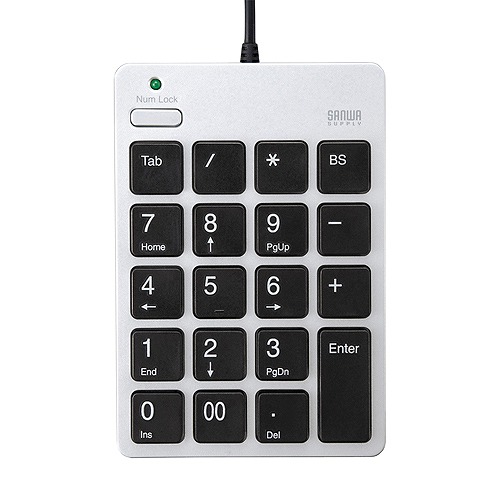 【NT18USV】【在庫処分セール】USBテンキー(シルバー)