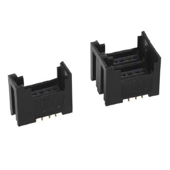 【37208-62A3-004PL】ミニクランプ ボードマウントソケット ストレート型 8極(4極×2列)
