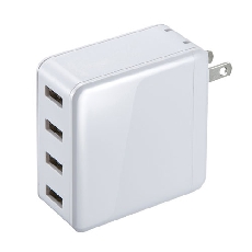 【ACA-IP54W】USB充電器(4ポート・合計6A・ホワイト)