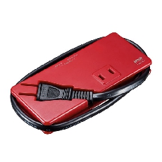 【TAP-MU1R】モバイルUSB充電付タップ(レッド)