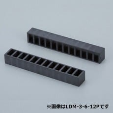 【LDM-3-6-6P】SMT用LEDしゃ光取付板(窓数6、10本入)