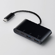 【U3HC-A424P10BK】USB Type-Cコネクタ搭載USBハブ(PD対応)