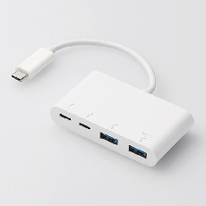 【U3HC-A424P10WH】USB Type-Cコネクタ搭載USBハブ(PD対応)