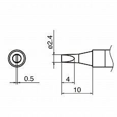 【T36-D24】こて先 2.4D型 FN1010用