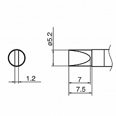 【T36-D52】こて先 5.2D型 FN1010用