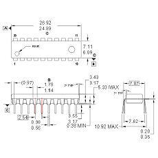 【74AC244PC-N】IC BUFF/DVR TRI-ST DUAL 20DIP