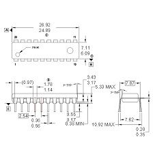 【74AC245PC-N】IC TRANSCVR TRI-ST 8BIT 20DIP